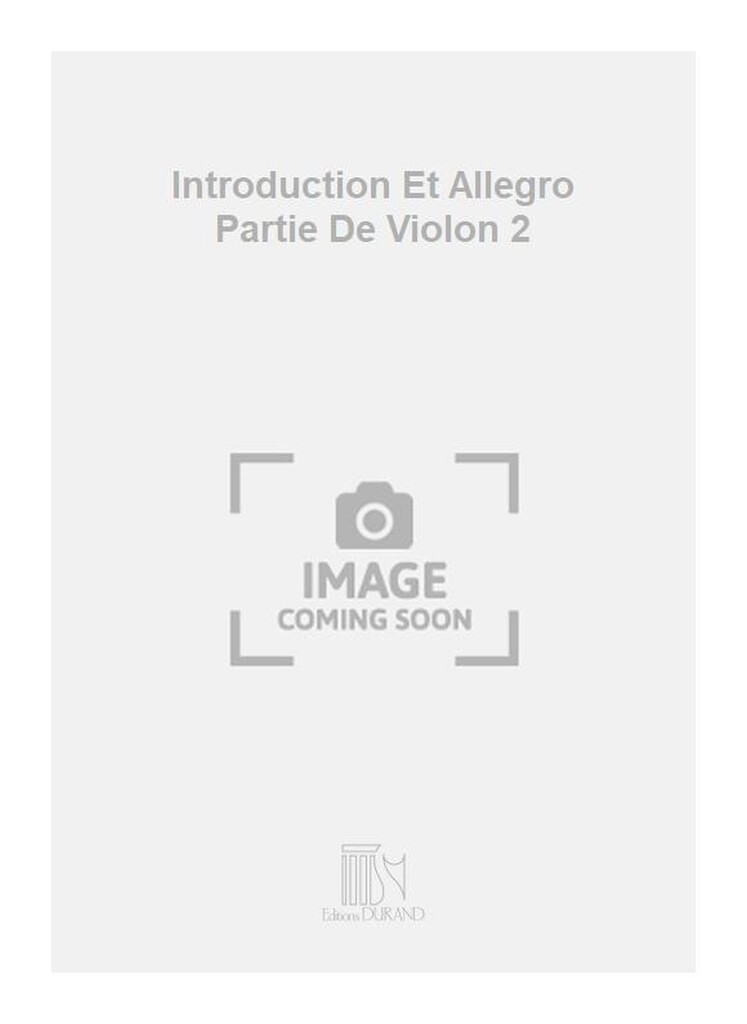 Introduction Et Allegro Partie De Violon 2
